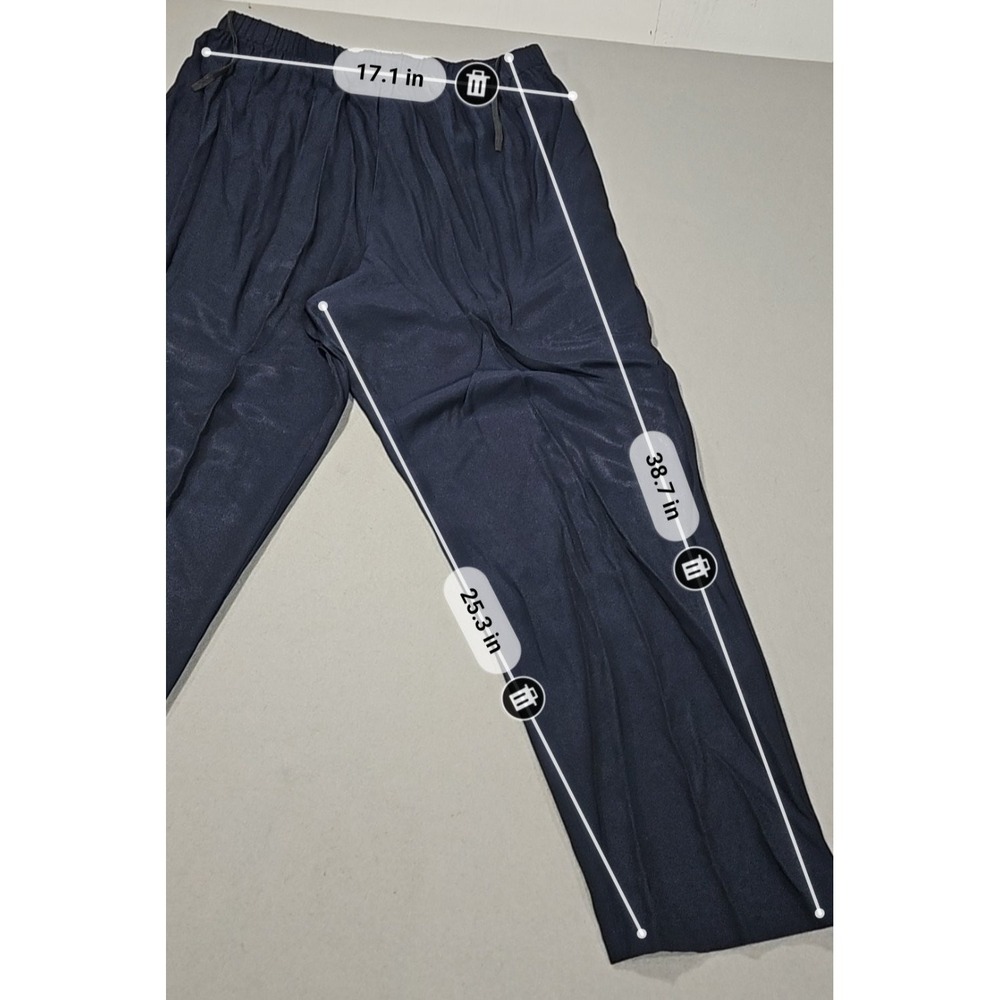 VTG DE Frantoria Pantsuit Set Navy Blue White Mock Vest Pants 3pc Lagenlook 18P - Picture 8 of 10